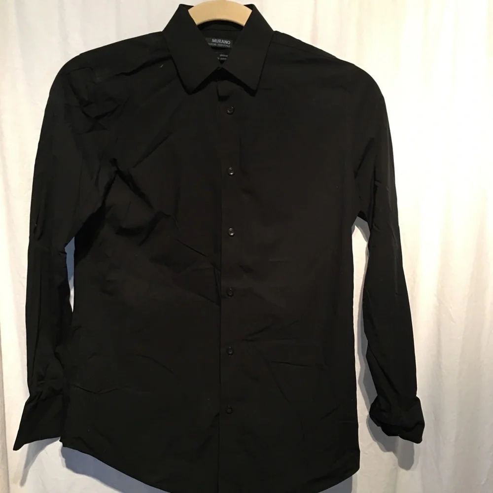 Murano Ultimate Black Shirt/Blouse Button Up SZ S